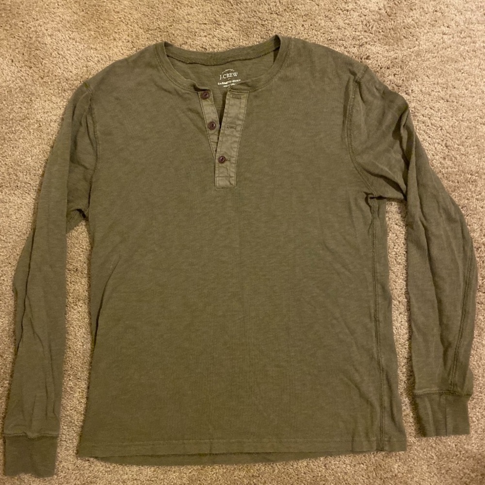 Olive green long sleeve Henley